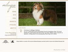 Tablet Screenshot of milagroshelties.com